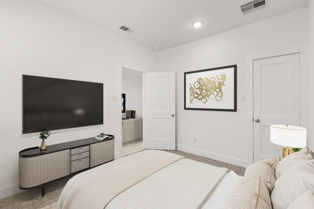 2805 Park Hill Dr, Stafford, TX 77477 - bedroom featuring baseboards and light colored carpet