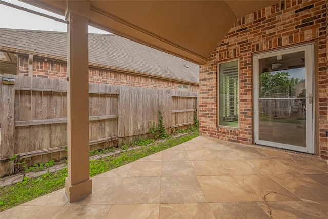 view of patio with fence