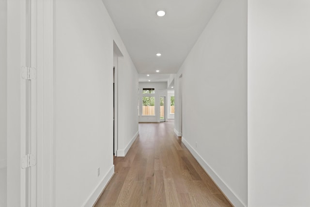 1827 Chantilly Ln, Houston, TX 77018 - corridor featuring recessed lighting, light wood-style floors, and baseboards