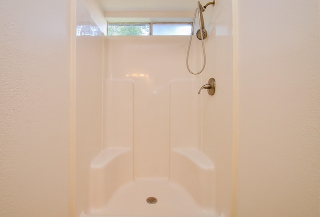 bathroom with a shower