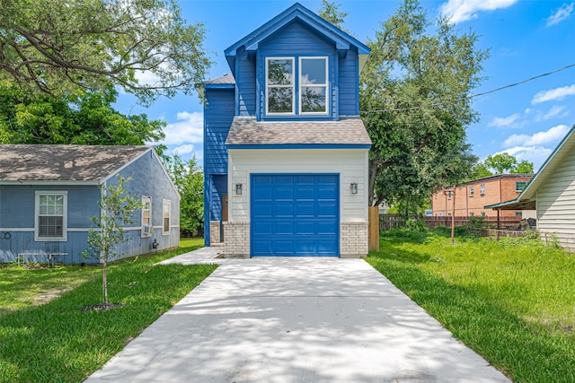7207 Force St, Houston, TX 77020 - view of front of home featuring a shingled roof, an attached garage, and driveway