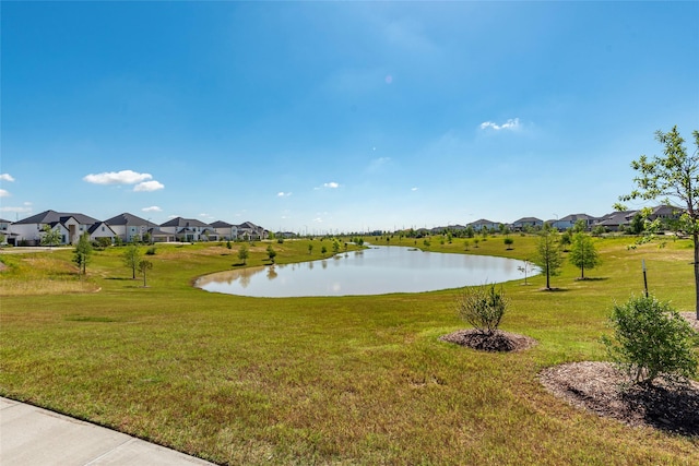 21811 Gibson Desert Dr, Cypress, TX 77433 - view of home's community with a residential view, a water view, and a lawn