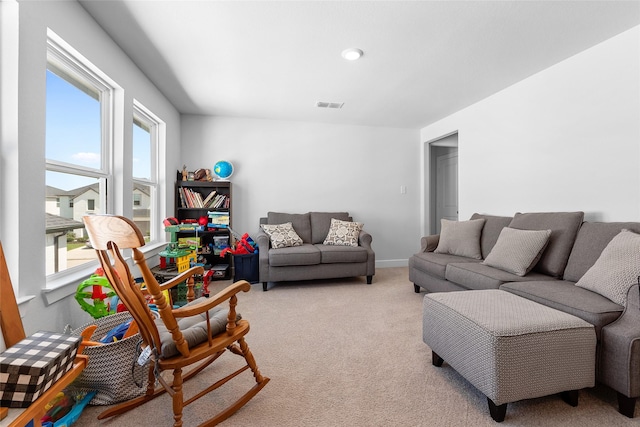 21811 Gibson Desert Dr, Cypress, TX 77433 - living room featuring light colored carpet