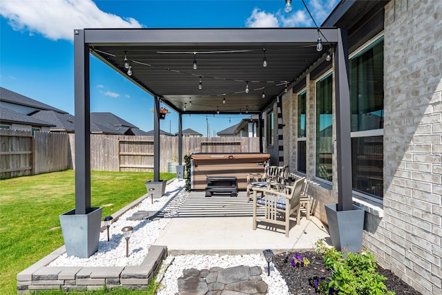21811 Gibson Desert Dr, Cypress, TX 77433 - view of patio with a hot tub