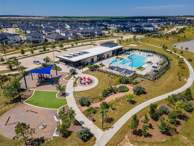 21811 Gibson Desert Dr, Cypress, TX 77433 - aerial view of residential area with a pool