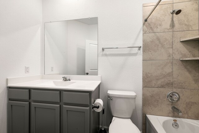 6223 Milbridge Creek Ln, Katy, TX 77493 - full bathroom featuring vanity, toilet, and shower / bath combination