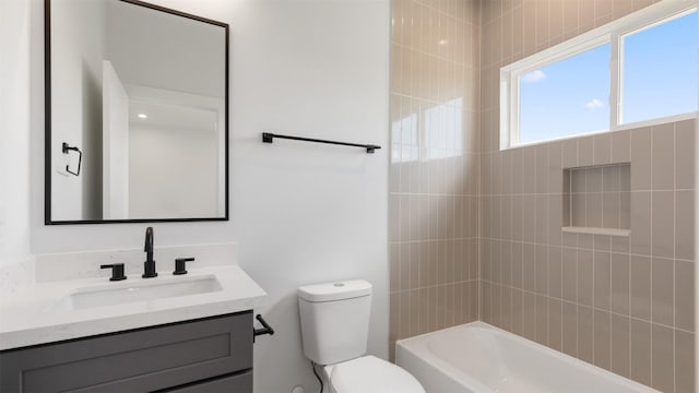 7229 Tierwester St, Houston, TX 77021 - full bath featuring toilet, vanity, and shower / tub combination