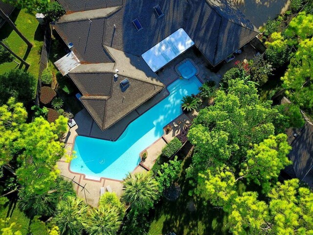 15706 Pinewood Cove Dr, Houston, TX 77062 - drone / aerial view of a pool area