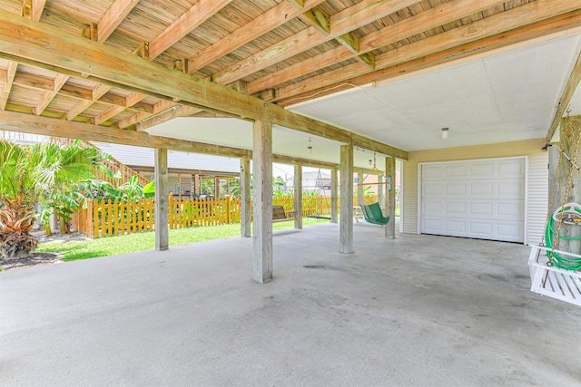4030 Fort Bend Dr, Galveston, TX 77554 - garage featuring fence