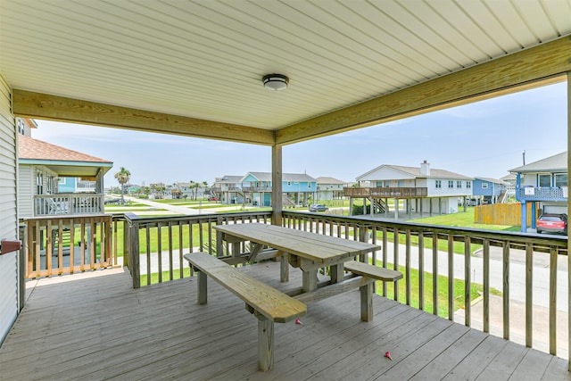 4030 Fort Bend Dr, Galveston, TX 77554 - deck featuring a residential view and a yard