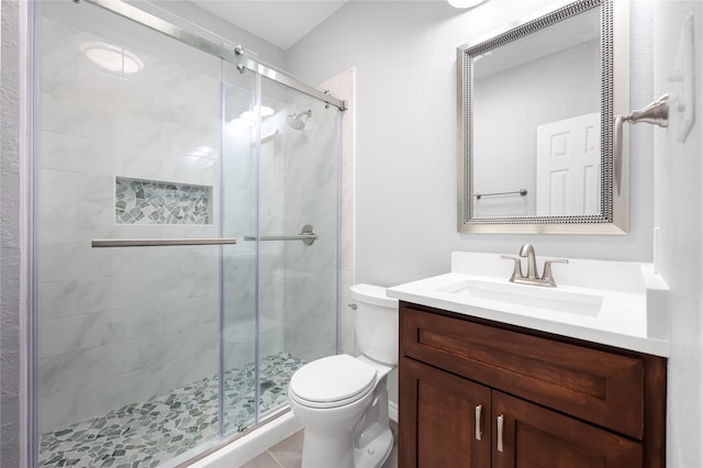 24628 Hosford Meadows Dr, Porter, TX 77365 - full bath featuring toilet, a stall shower, and vanity