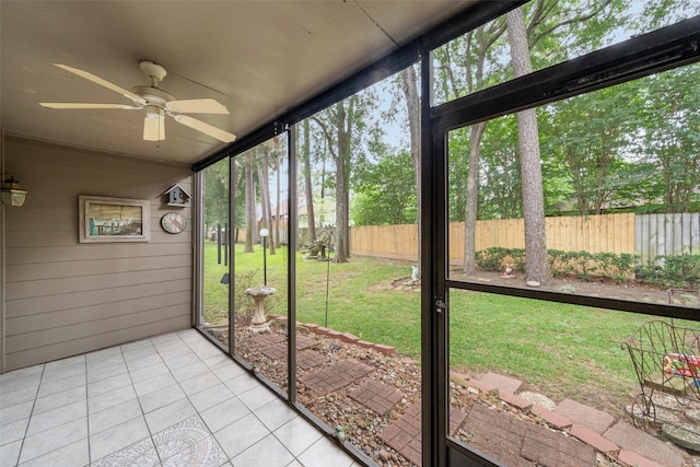 14911 Wunderlich Dr Unit 1501, Houston, TX 77069 - unfurnished sunroom with ceiling fan and healthy amount of natural light