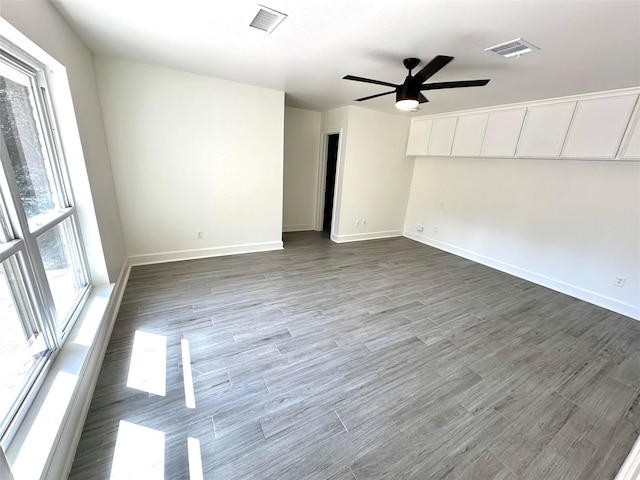 3007 Broadmoor Dr, Sugar Land, TX 77478 - empty room featuring ceiling fan, baseboards, and wood finished floors