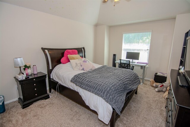 20018 Rene Creek Ct, Spring, TX 77388 - bedroom with carpet floors, lofted ceiling, and baseboards