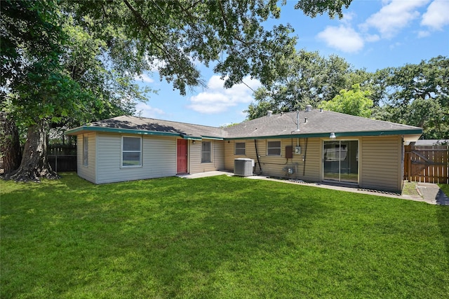8527 Brower St, Houston, TX 77017 - back of house with central air condition unit and a patio area