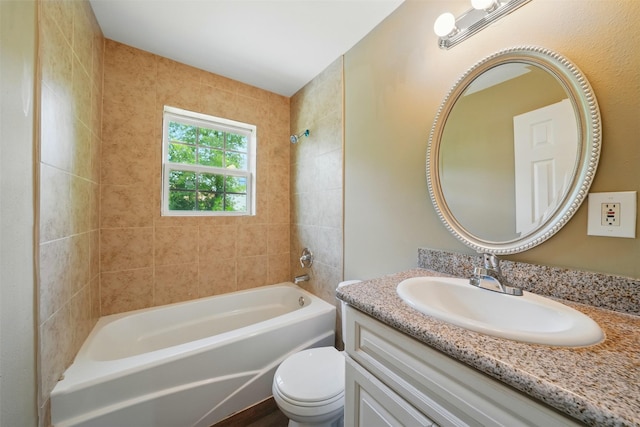 3615 Seabrook St, Houston, TX 77021 - bathroom with toilet,  shower combination, and vanity