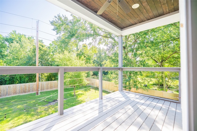 12422 Texas Army Trl, Cypress, TX 77429 - wooden deck with a ceiling fan