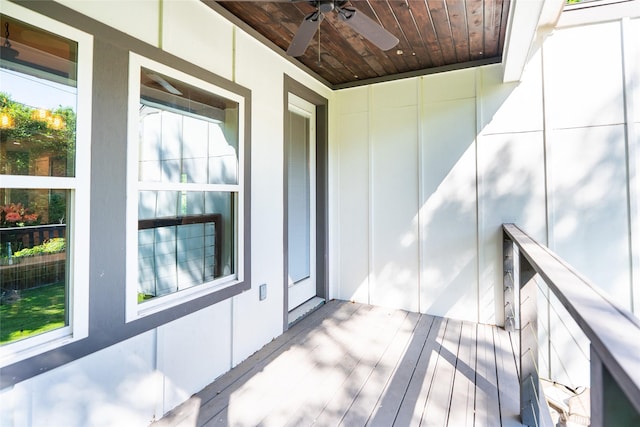 12422 Texas Army Trl, Cypress, TX 77429 - balcony with a ceiling fan and a porch