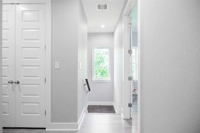 12422 Texas Army Trl, Cypress, TX 77429 - hallway featuring baseboards and wood finished floors