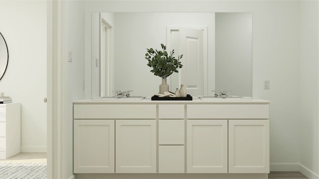 499 Shoreview Dr, Conroe, TX 77303 - bathroom with double vanity and baseboards