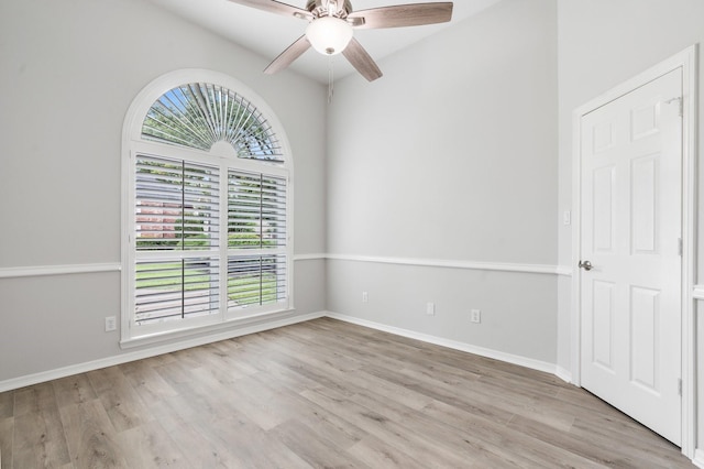 25818 Overlake Dr, Spring, TX 77380 - unfurnished room featuring ceiling fan and wood finished floors
