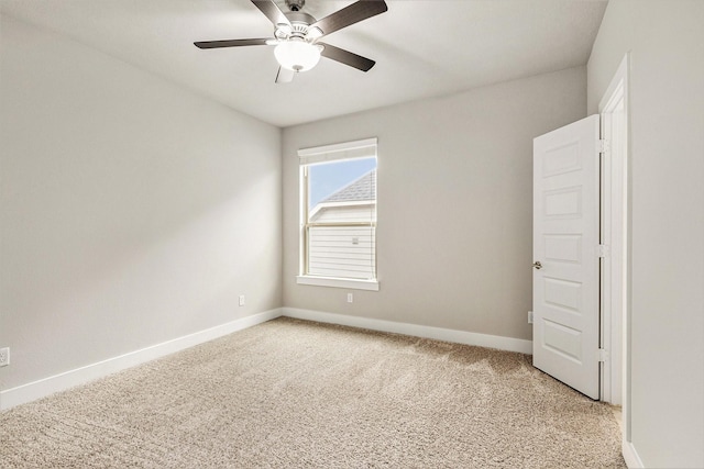 28622 Mountain Timber Ct, Fulshear, TX 77441 - unfurnished room with baseboards, light colored carpet, and ceiling fan