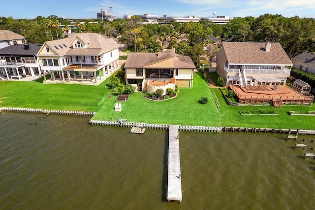 2414 Baycrest Dr, Houston, TX 77058 - aerial view of property and surrounding area featuring a large body of water