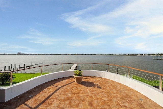 2414 Baycrest Dr, Houston, TX 77058 - view of patio with a water view and a dock