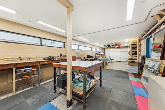 2414 Baycrest Dr, Houston, TX 77058 - garage with a workshop area