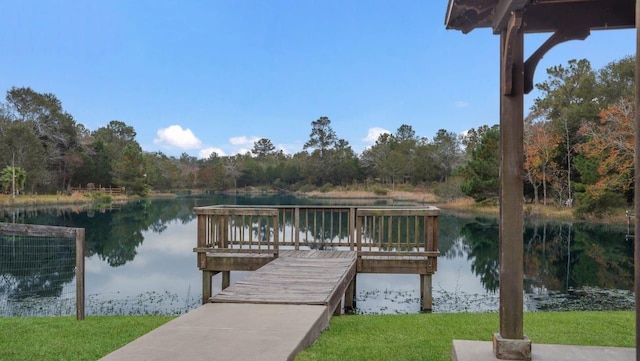26579 Pin Oak Dr, Hempstead, TX 77445 - dock featuring a water view and a view of trees