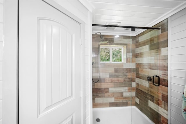 7477 Hidden Acres Dr, Cleveland, TX 77328 - bathroom featuring a stall shower