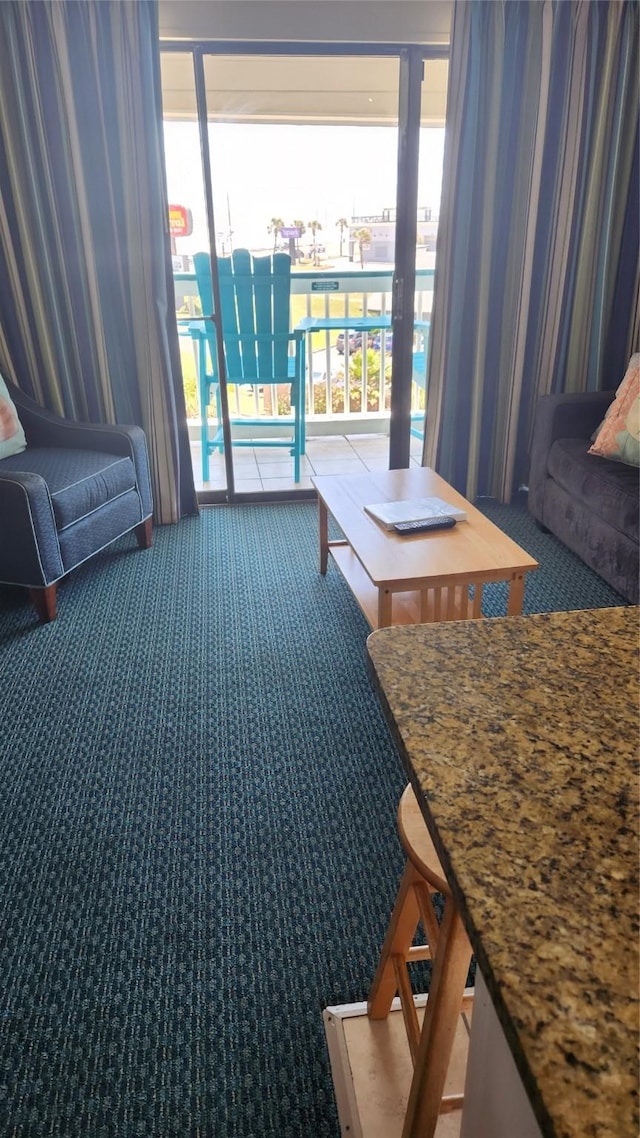 6102 Seawall Blvd Unit 358, Galveston, TX 77551 - view of carpeted living area