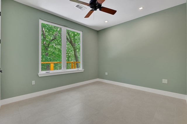 777 S Cape Royale Dr, Coldspring, TX 77331 - empty room with ceiling fan, recessed lighting, and baseboards