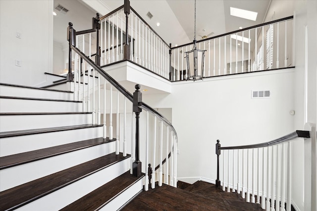 3007 Sackett St, Houston, TX 77098 - stairs with a towering ceiling