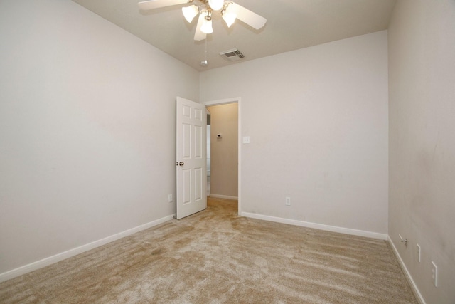 2414 Hannover Valley Ct, Spring, TX 77388 - spare room featuring light colored carpet, ceiling fan, and baseboards