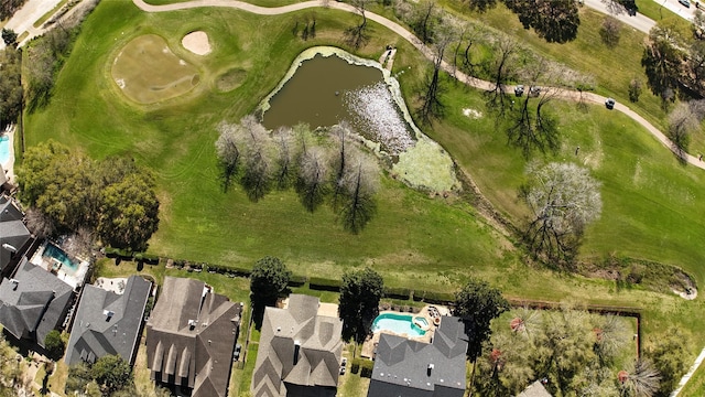 3427 Powell Way, Missouri City, TX 77459 - aerial overview of property's location with a large body of water, a golf club, and nearby suburban area