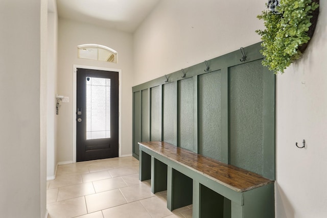 22078 Sun Haven Ln, Porter, TX 77365 - mudroom with light tile patterned flooring and baseboards