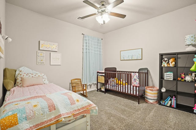 22078 Sun Haven Ln, Porter, TX 77365 - bedroom featuring carpet flooring and a ceiling fan
