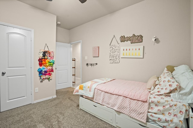 22078 Sun Haven Ln, Porter, TX 77365 - carpeted bedroom with baseboards and ceiling fan