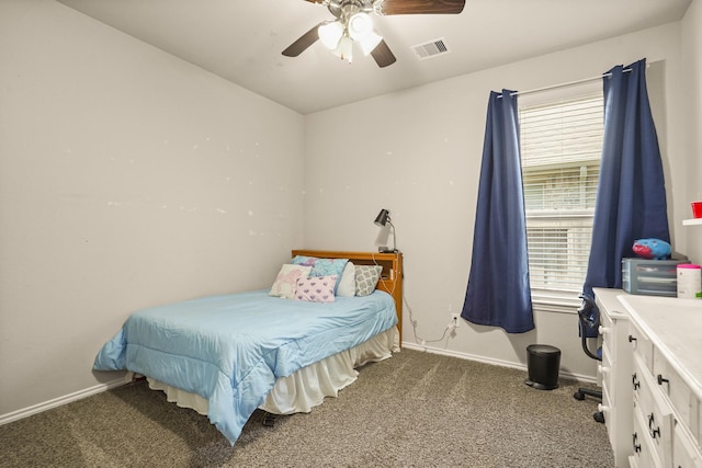 22078 Sun Haven Ln, Porter, TX 77365 - bedroom with carpet, baseboards, and a ceiling fan