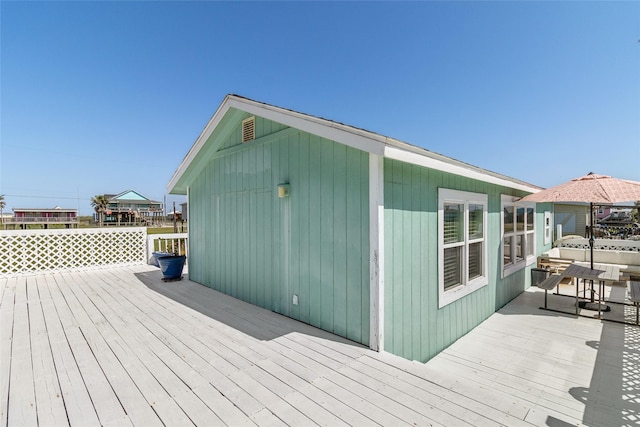 1010 Fort Velasco Dr, Surfside Beach, TX 77541 - view of wooden terrace