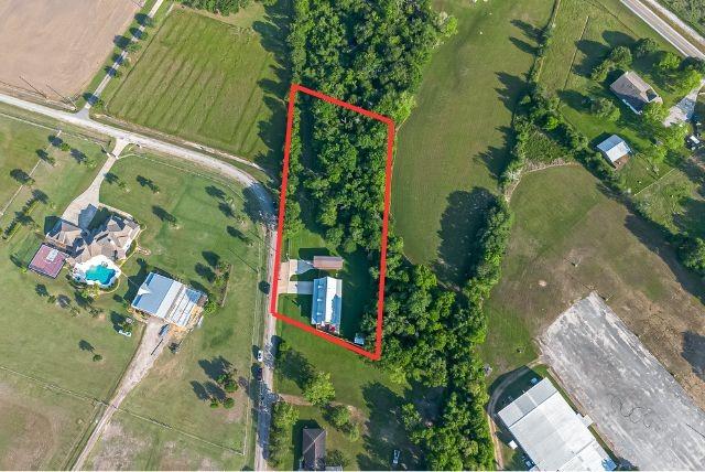 16325 Senkel Rd, East Bernard, TX 77435 - view of rural area featuring property boundaries highlighted and large plots for crops
