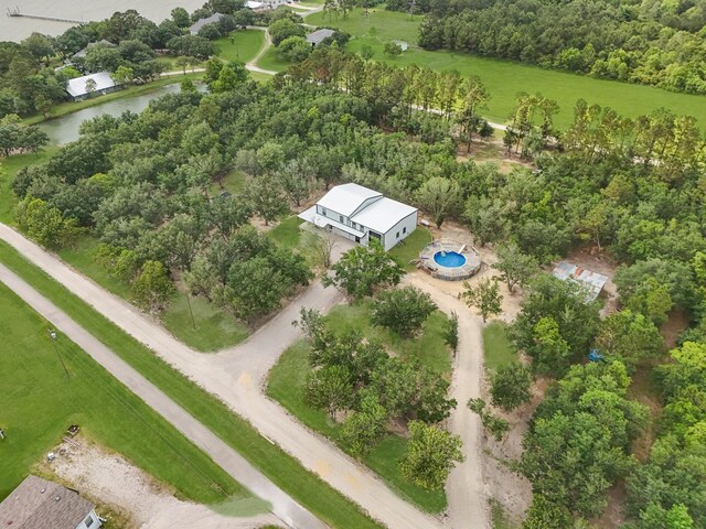 4439 W Bayshore Rd, Anahuac, TX 77514 - drone / aerial view of a large body of water