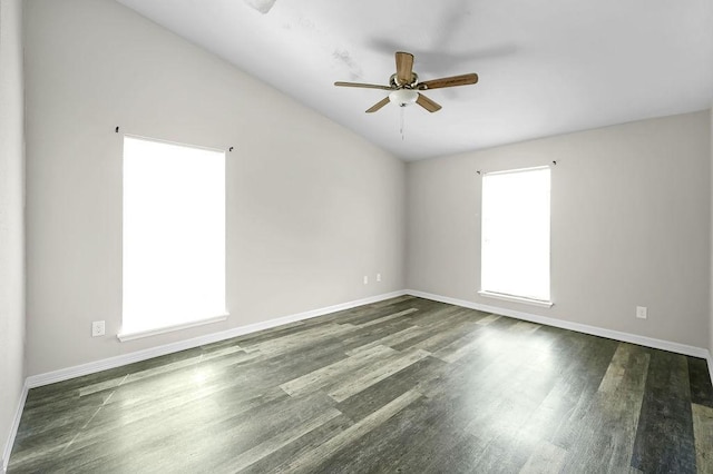 10101 S Gessner Rd Unit 811, Houston, TX 77071 - unfurnished room with baseboards, a ceiling fan, and wood finished floors