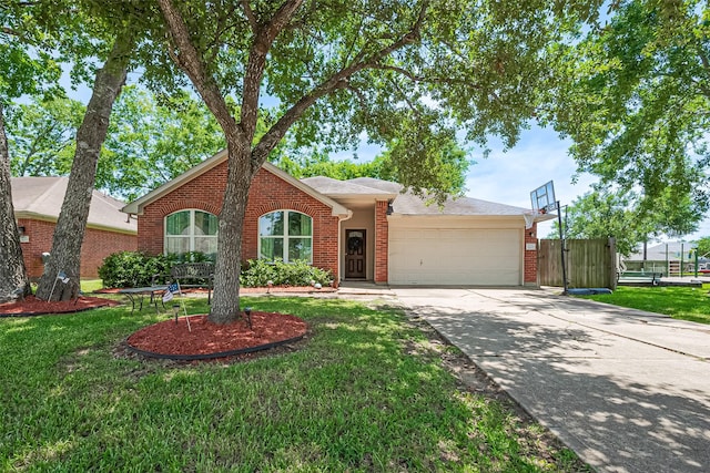 3207 Pheasant Trail Dr, Sugar Land, TX 77498 - single story home featuring brick siding, concrete driveway, and a garage