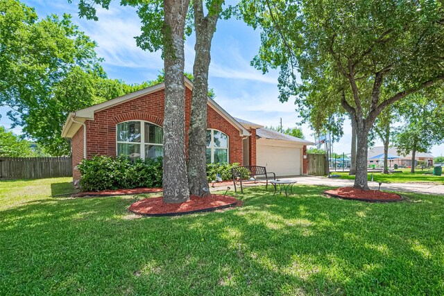 3207 Pheasant Trail Dr, Sugar Land, TX 77498 - ranch-style house with driveway, an attached garage, and brick siding