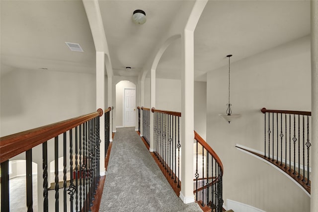 2108 Asbury Ct, Pearland, TX 77581 - corridor with baseboards and arched walkways