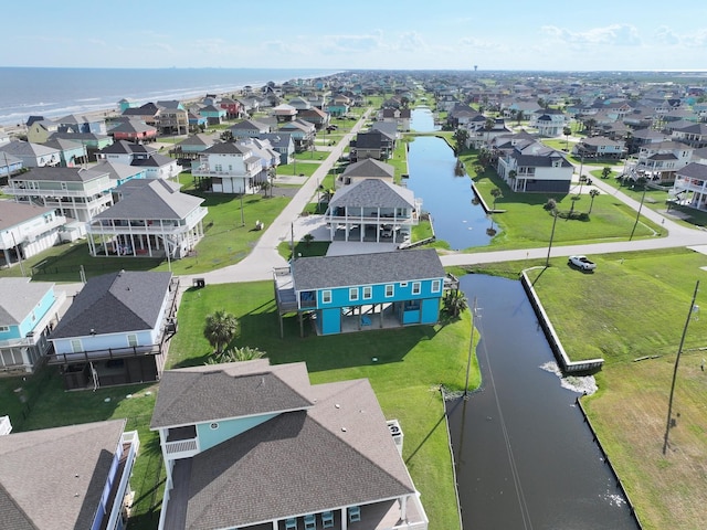 936 Surf Rd, Crystal Beach, TX 77650 - aerial perspective of suburban area featuring a large body of water