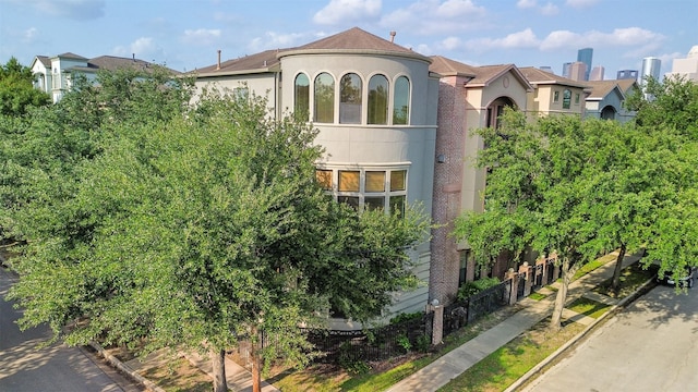 view of front of house with stucco siding