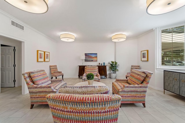 651 Bering Dr Unit 1406, Houston, TX 77057 - living area with crown molding and light tile patterned floors